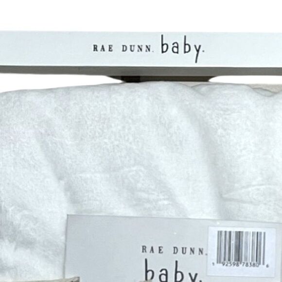 Rae Dunn Baby - Soft Plush Baby Blanket - Feliz Navidad - White 30” x 40” NWT - Picture 6 of 7